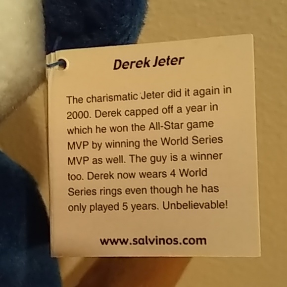 Salvino's Bammers Yankees Derek Jeter Bear (2001) #0018 - Picture 5 of 6